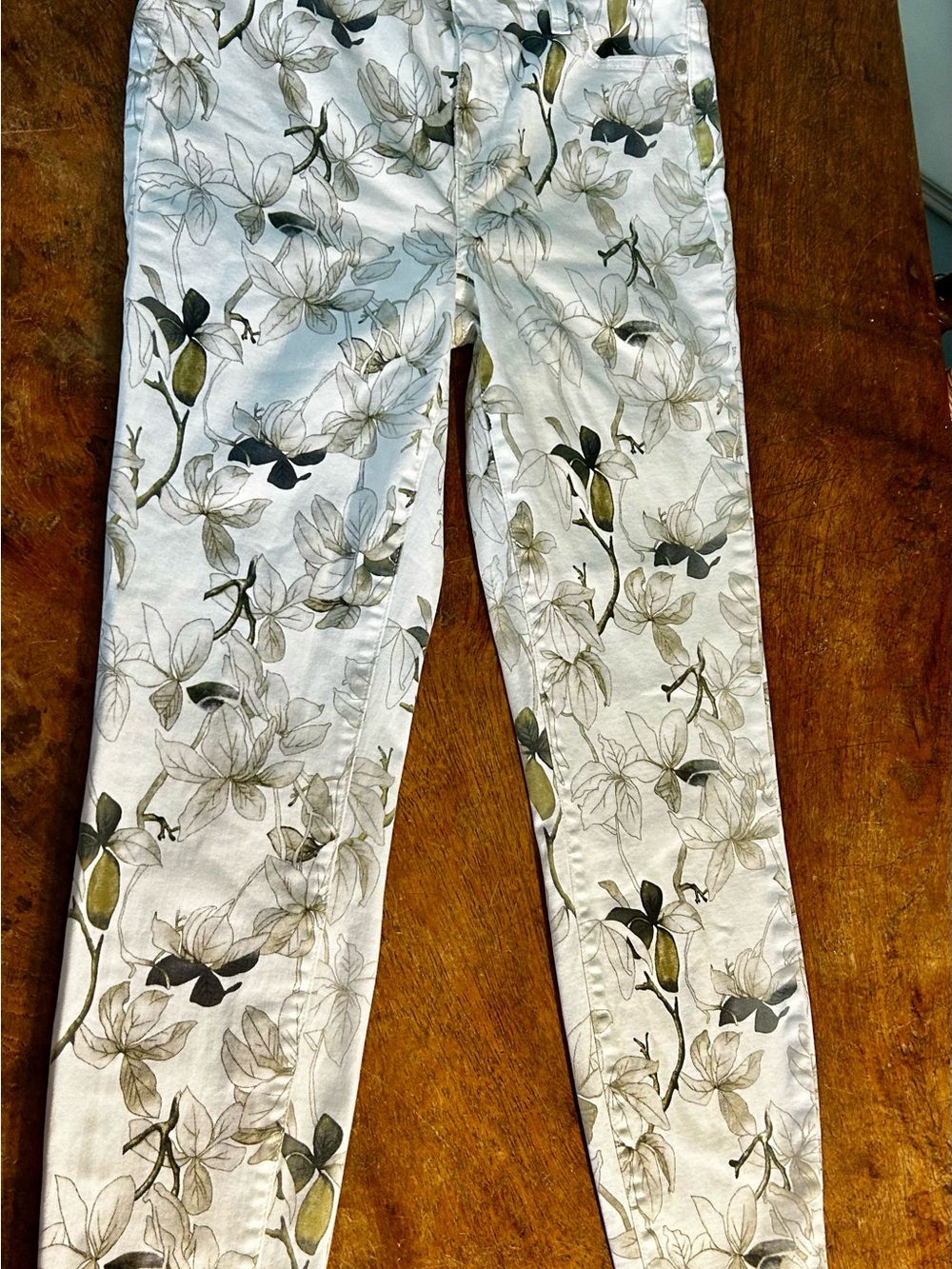 BUFFALO Jeans HAVANA Women 6/28 White Floral High Rise Soft Stretch Ankle Skinny